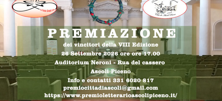 PREMIAZIONE DEI VINCITORI VIII Edizione PREMIAZIONE DEI VINCITORI VIII Edizione